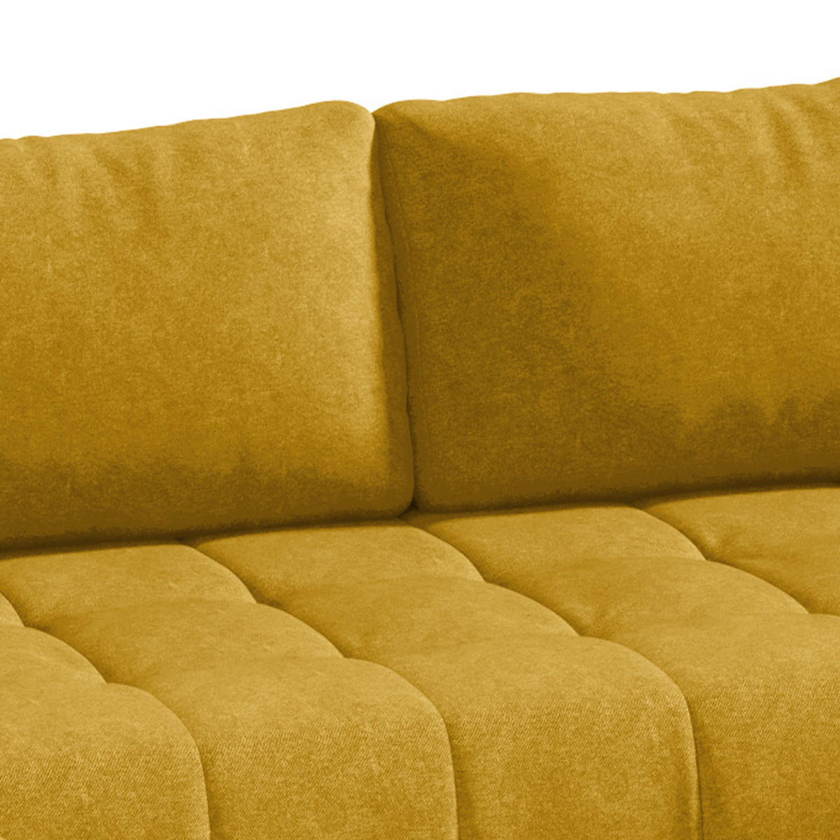 PANORAMASOFA Jonas 5 Sitzplätze Gelb - Gelb, Holzwerkstoff (350/85/185cm) - Petits-meubles
