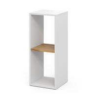 BÜCHERREGAL Tomy Weiß/Goldkraft Eiche 30 x 74 cm mit 2 offenen Fächern - Honigeiche/Weiß, Holzwerkstoff (30/74/30cm) - Vicco