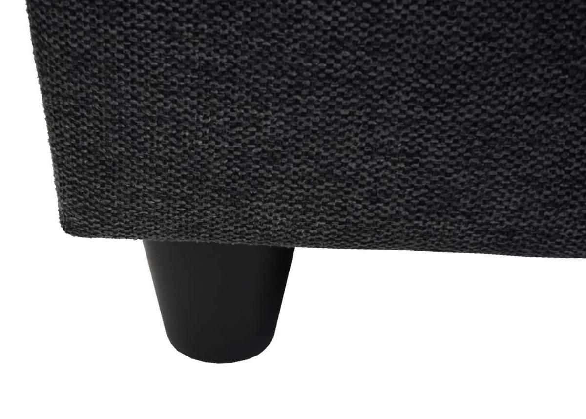 SITZBANK mit Aufbewahrung Lars Leder + Kunstleder Rot 45x112x45cm - Dunkelgrau, Kunststoff (112/45/45cm) - BERLINLODGE