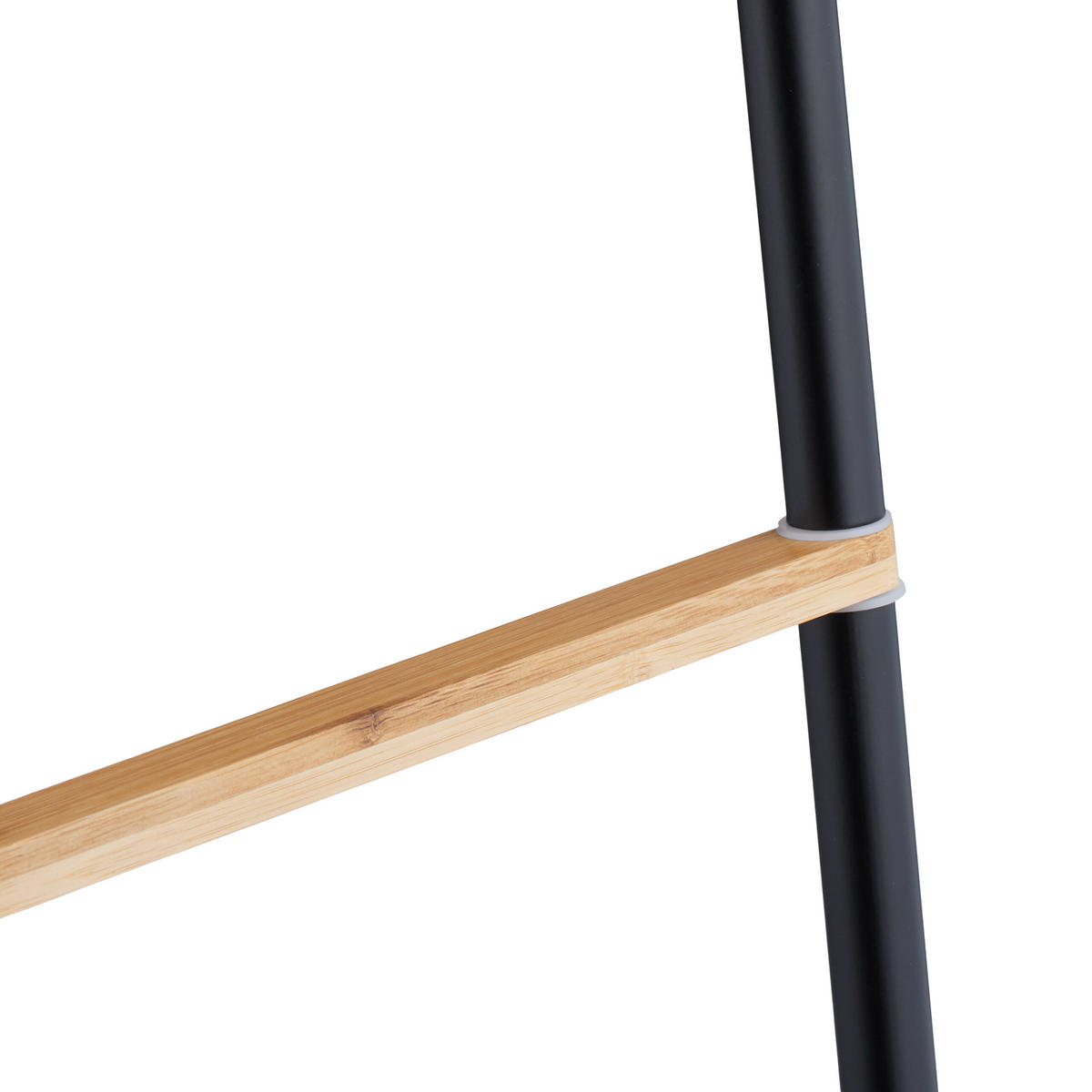 HANDTUCHLEITER - Schwarz, Holz/Metall (45/164/2cm) - Relaxdays