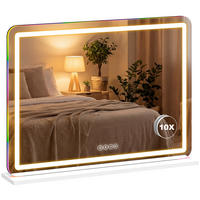 SCHMINKSPIEGEL DE-18040 80/60 cm, dimmbar, 3 Farbtemperaturen Weiß - Weiß, Metall (20/80/60cm) - ComfortXL
