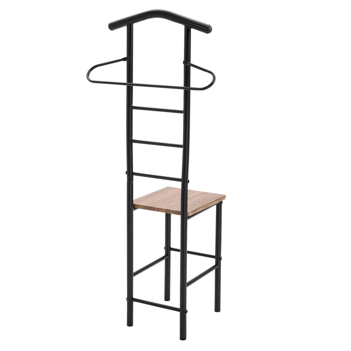 HERRENDIENER JIVO 2ER-SET - Wildeiche/Schwarz, Metall (53/121/47cm) - CARO-Möbel