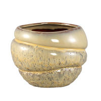 TOPF Jordanna Gelb 22/22/16.5cm - Gelb, Keramik (16.5cm) - PTMD Collection