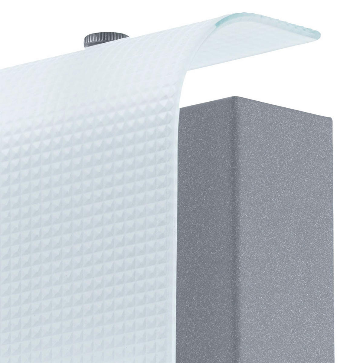 LED AUSSEN-WANDLEUCHTE VESCAVA Stahl Silber - Silberfarben, Glas (7/22.5/12cm)