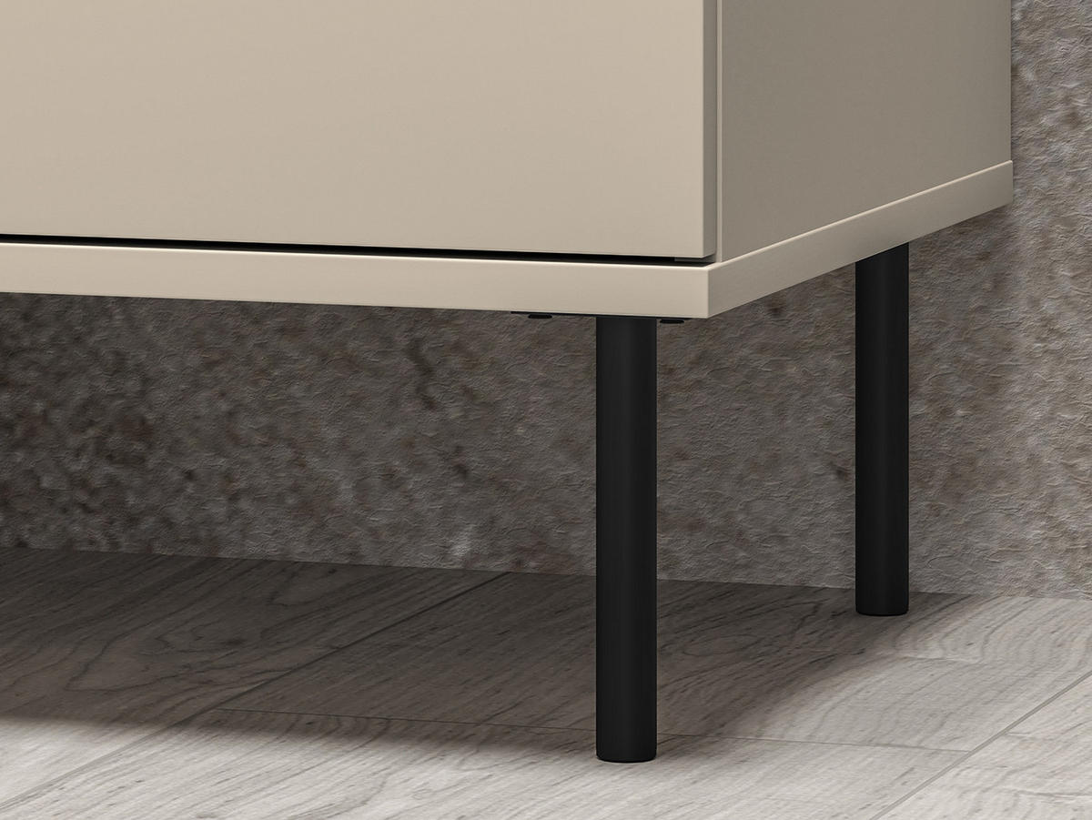 SIDEBOARD Sophie kaschmir matt 120 / 40 / 85cm - Kaschmir/Beige, Holz/Holzwerkstoff (120/85/40cm) - Feldmann-Wohnen