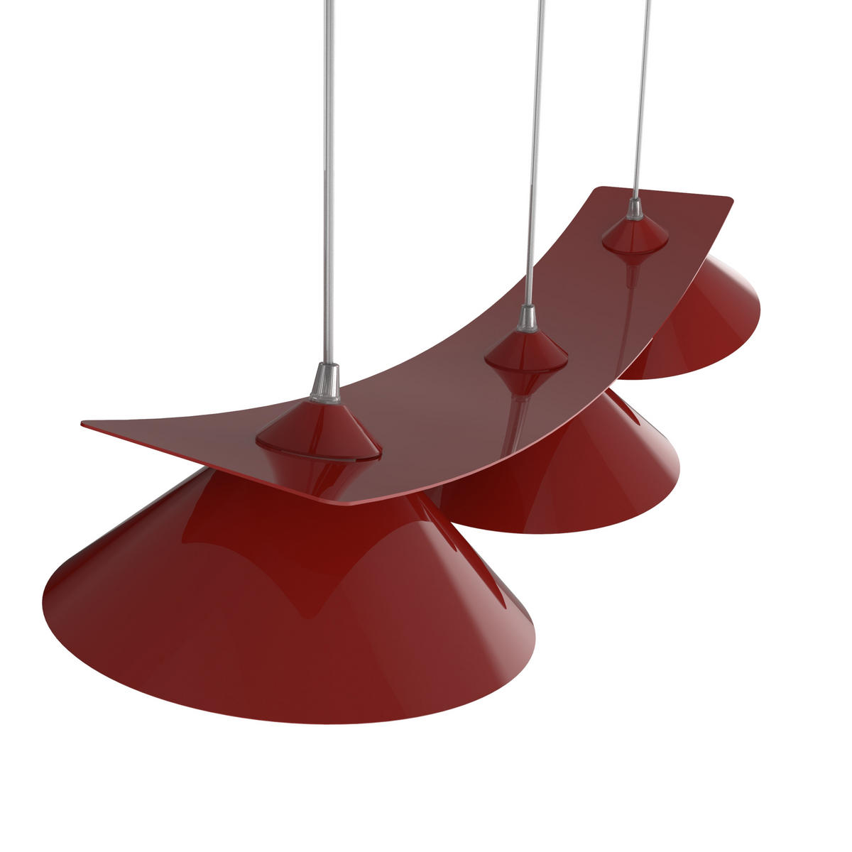 HÄNGELEUCHTE Miller X3 - Rot, Metall (70/25/16cm) - Lumicom