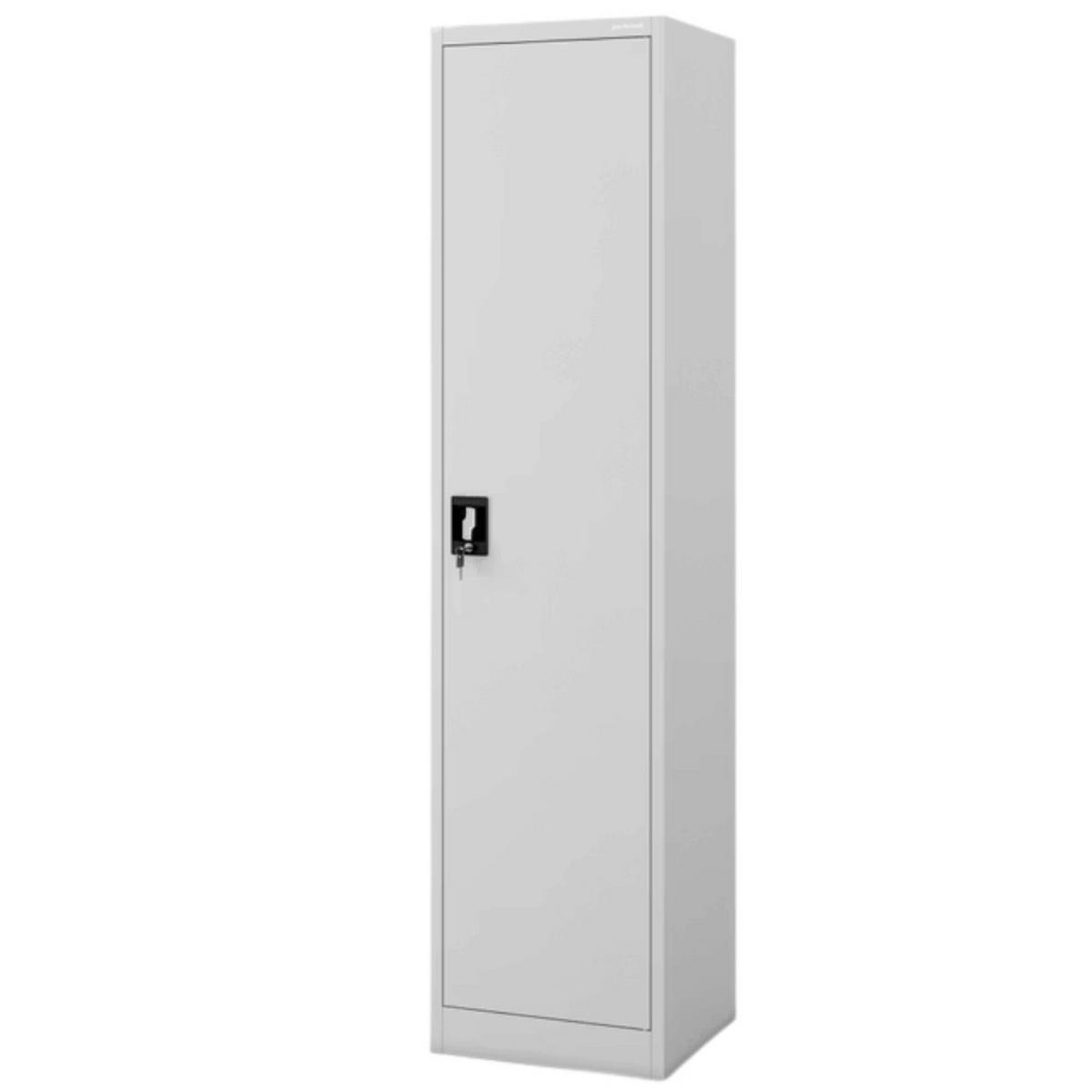 AKTENSCHRANK abschließbar KADO mit Flügeltüren 185x45x40cm Grau - Grau, Metall (45/185/40cm) - DELUKE