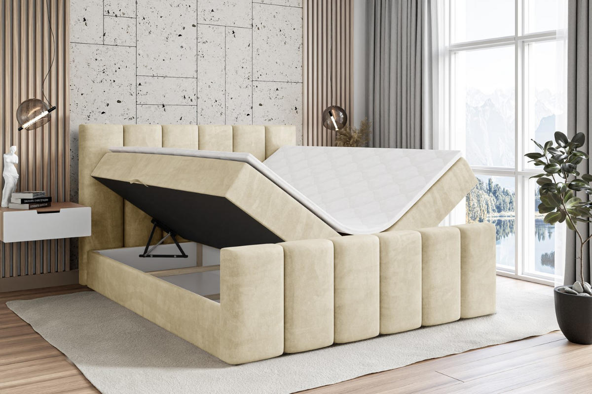 BOXBETT BOXI1-Z - 200x200 cm - H3 - Beige - Beige, Holzwerkstoff (200/200cm) - ALTDECOR