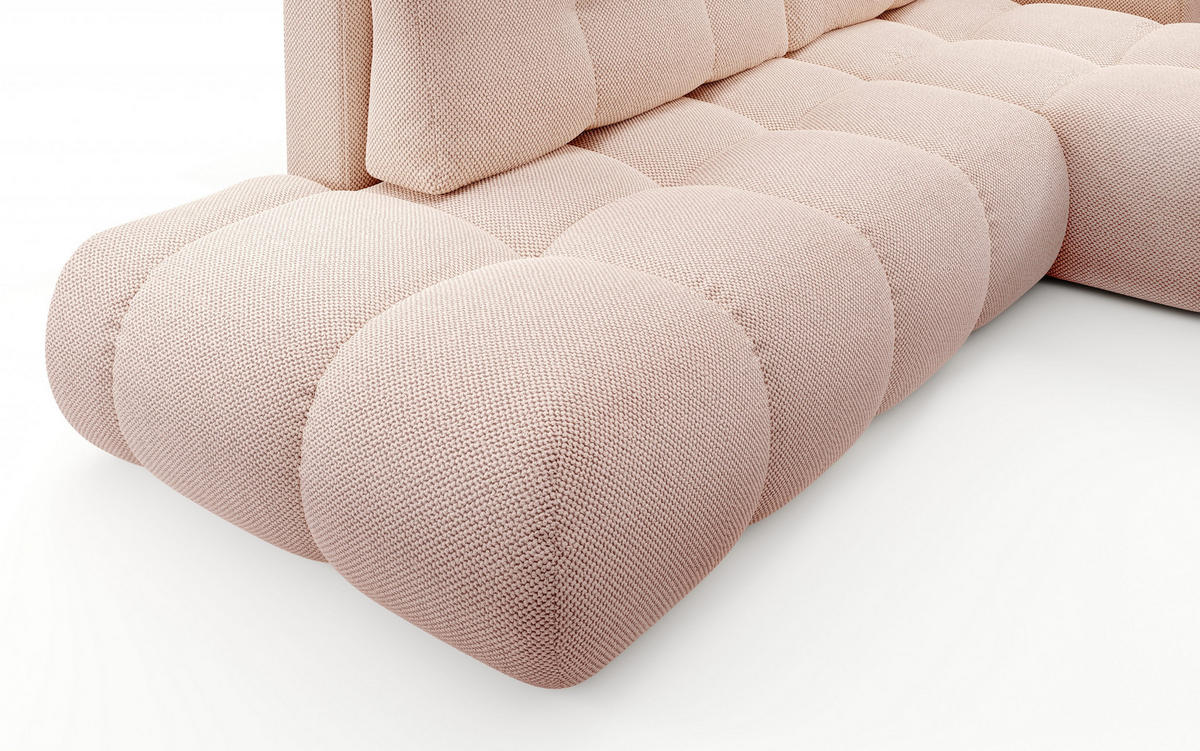 ECKSOFA DUCA R-S Orange Jersey mit Schlaffunktion - Orange, Holz (266.5/266.5cm) - MASSENO