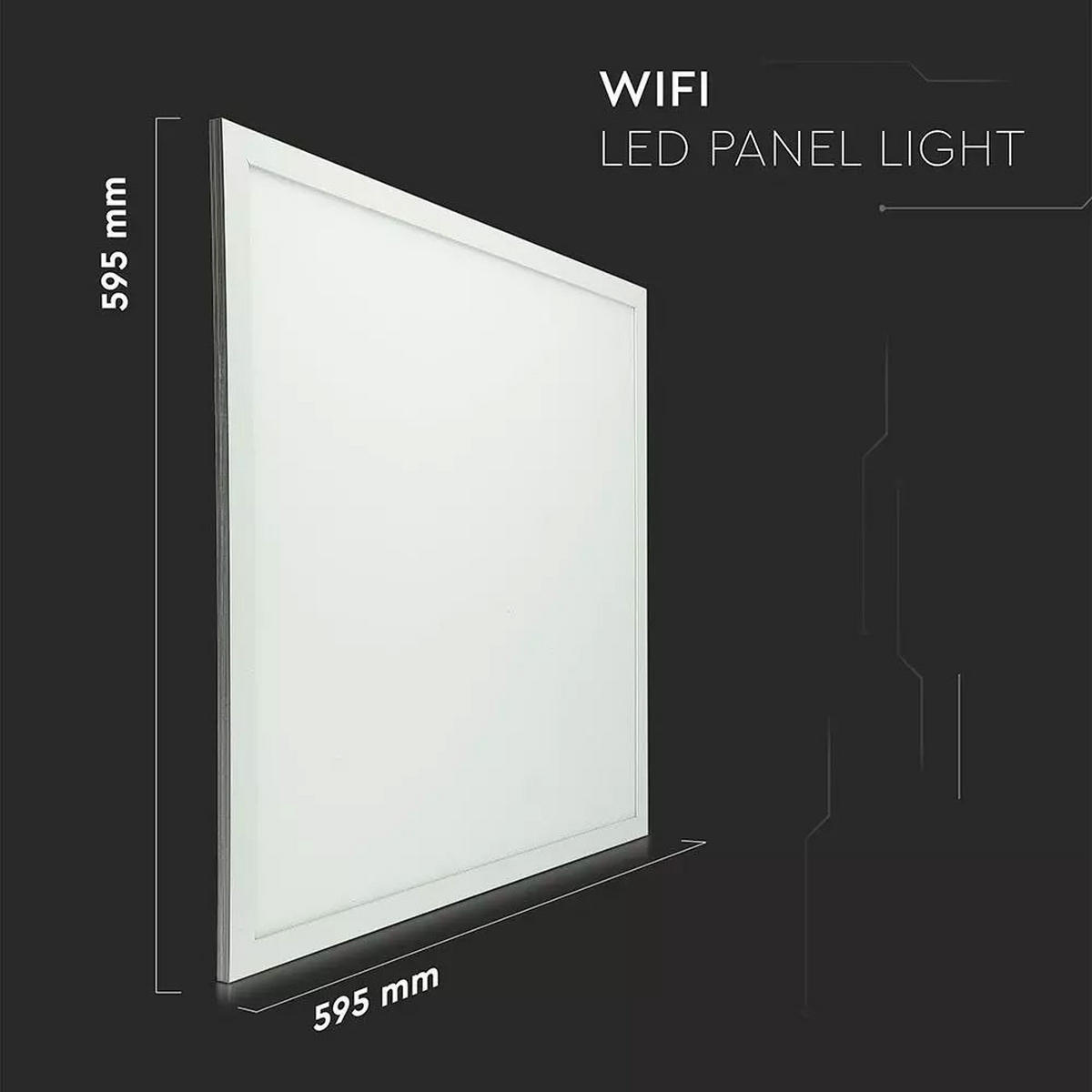 LED PANEL Weiß 59,5 cm Smart Steuerung - Weiß, Kunststoff/Metall (59.5/59.5/6.5cm)
