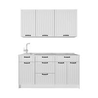 SAMOSTATNÁ KUCHYŇA Fame-Line, Biely vidiecky dom/biely, 150 cm, AP Marble - biela, kompozitné drevo (150/82/60cm) - Vicco