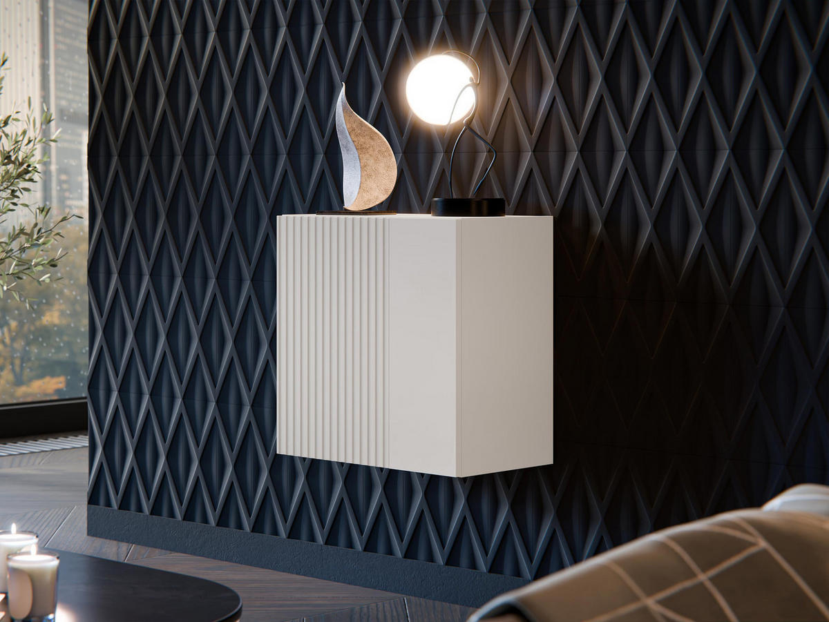 HÄNGEVITRINE Capital mit Dekor - Kaschmir, Holzwerkstoff (50/50/30cm) - MIRJAN24