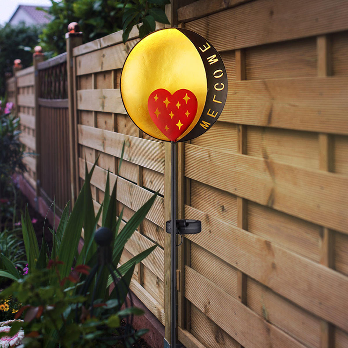 LED AUSSENLEUCHTE Welcome Schwarz - Schwarz, Metall (17/17/78.5cm) - Globo Lighting