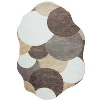 TEPPICH Lonato Vari Mazovia Unregelmäßige Form 120x160cm Beige Weiß Geometrisch Kurzflor - Beige, Textil (120/160cm) - Mazovia