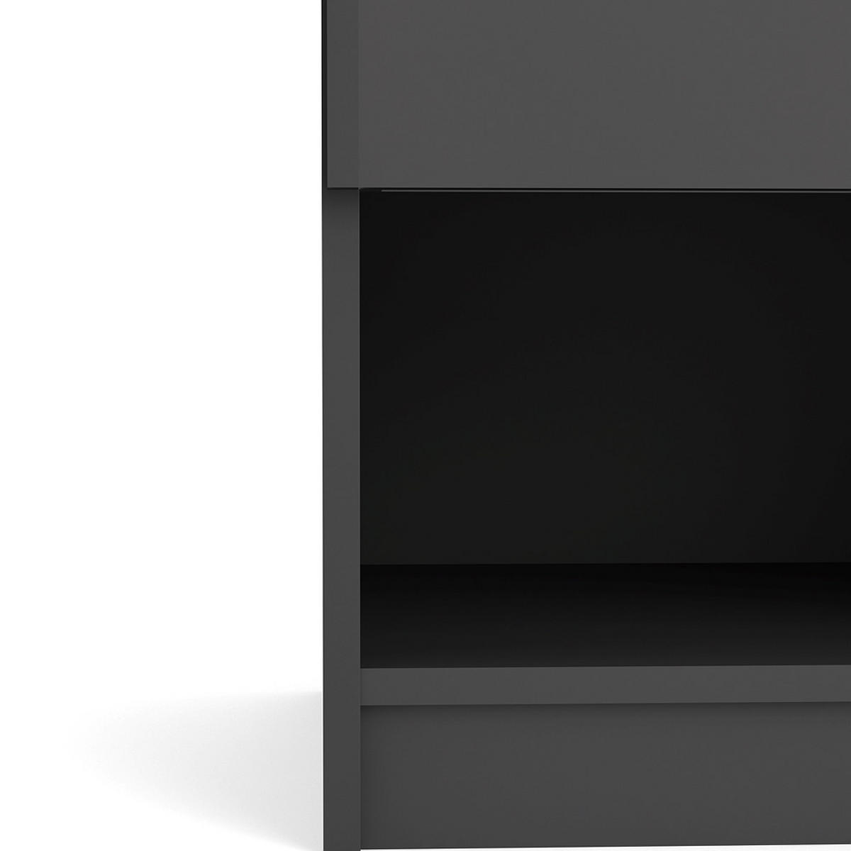 NACHTSCHRANK mattschwarz - Schwarz, Holzwerkstoff (40/50/40cm) - ebuy24