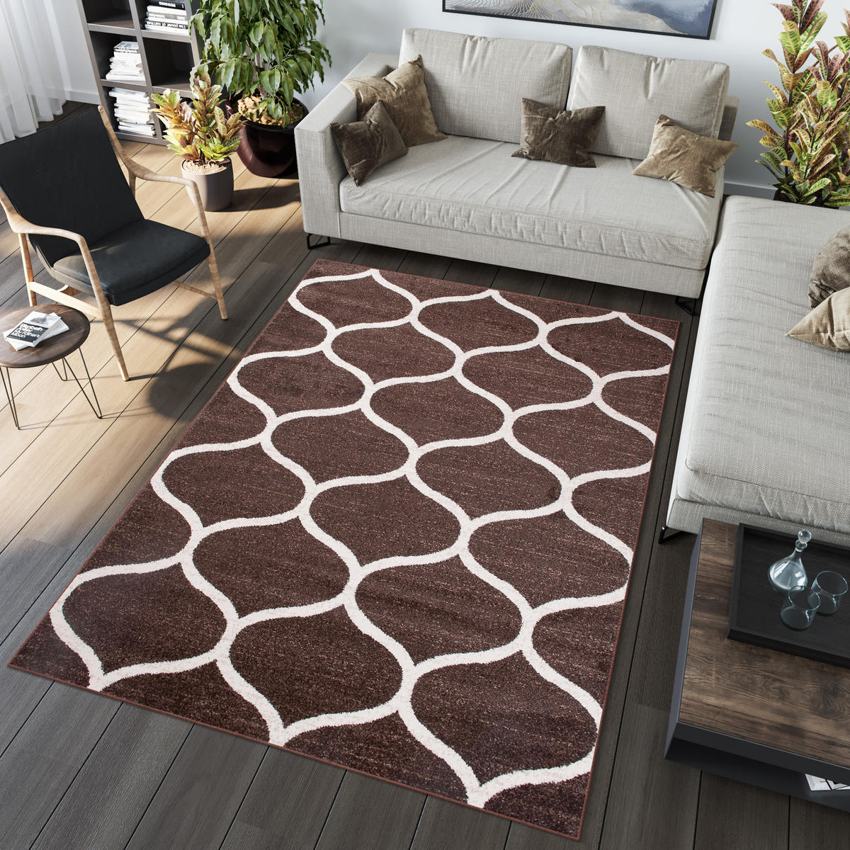 TEPPICH SARI Braun 190/270 cm - Braun, Textil (190/270cm) - Tapiso