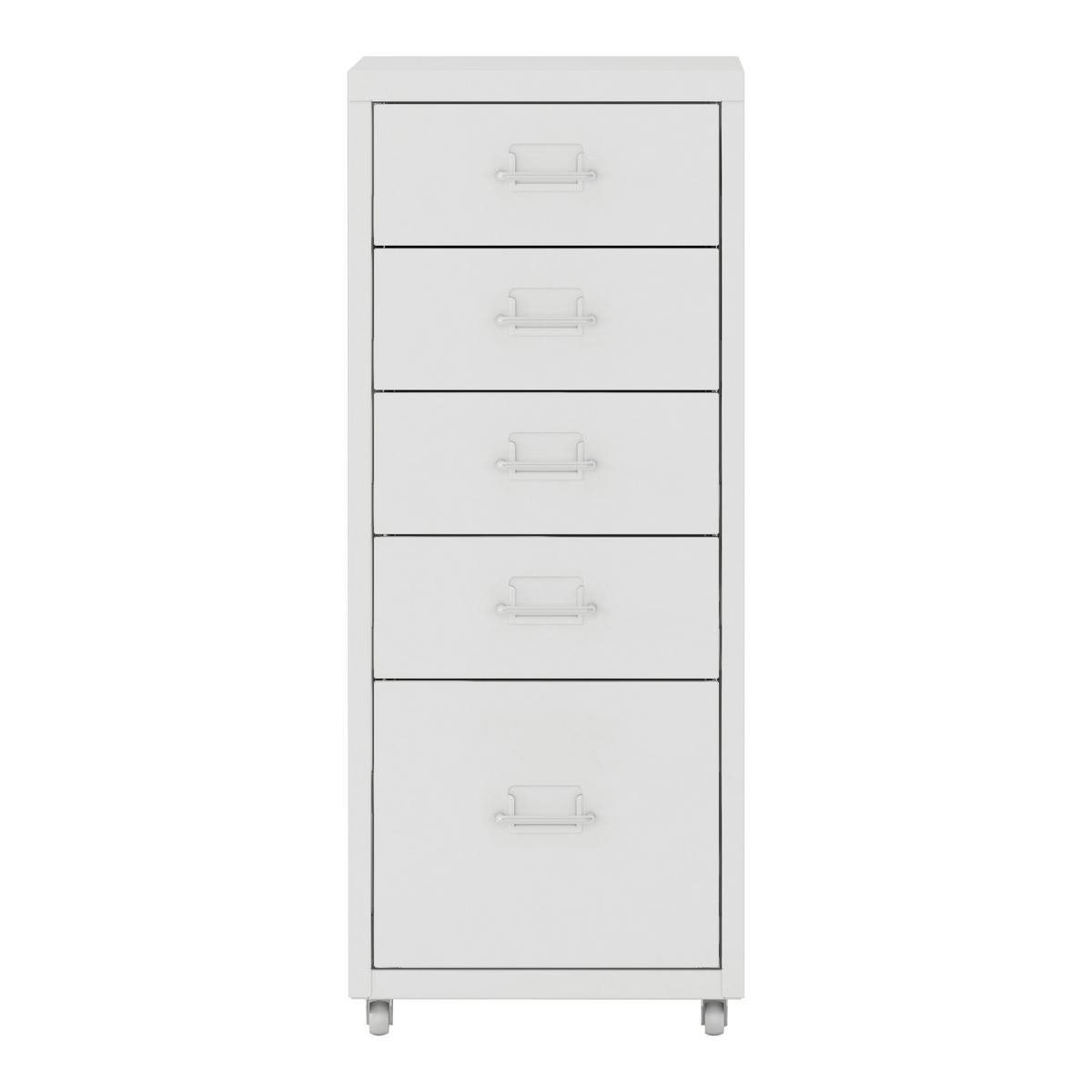 POJÍZDNÝ KONTAJNER Kökar - bílá, kov (28/69/41cm) - [en.casa]