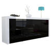 SIDEBOARD La Paz Schwarz Hochglanz / Weiß Hochglanz - Schwarz Hochglanz, Holzwerkstoff (167/72/35cm) - Vladon