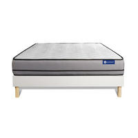 BETT Actimemo night Memory-Schaum 180 x 220 cm h4 - Kit Bettgestell Weiß - Beige/Weiß, Karton/Holz (180/220cm) - ACTISOM