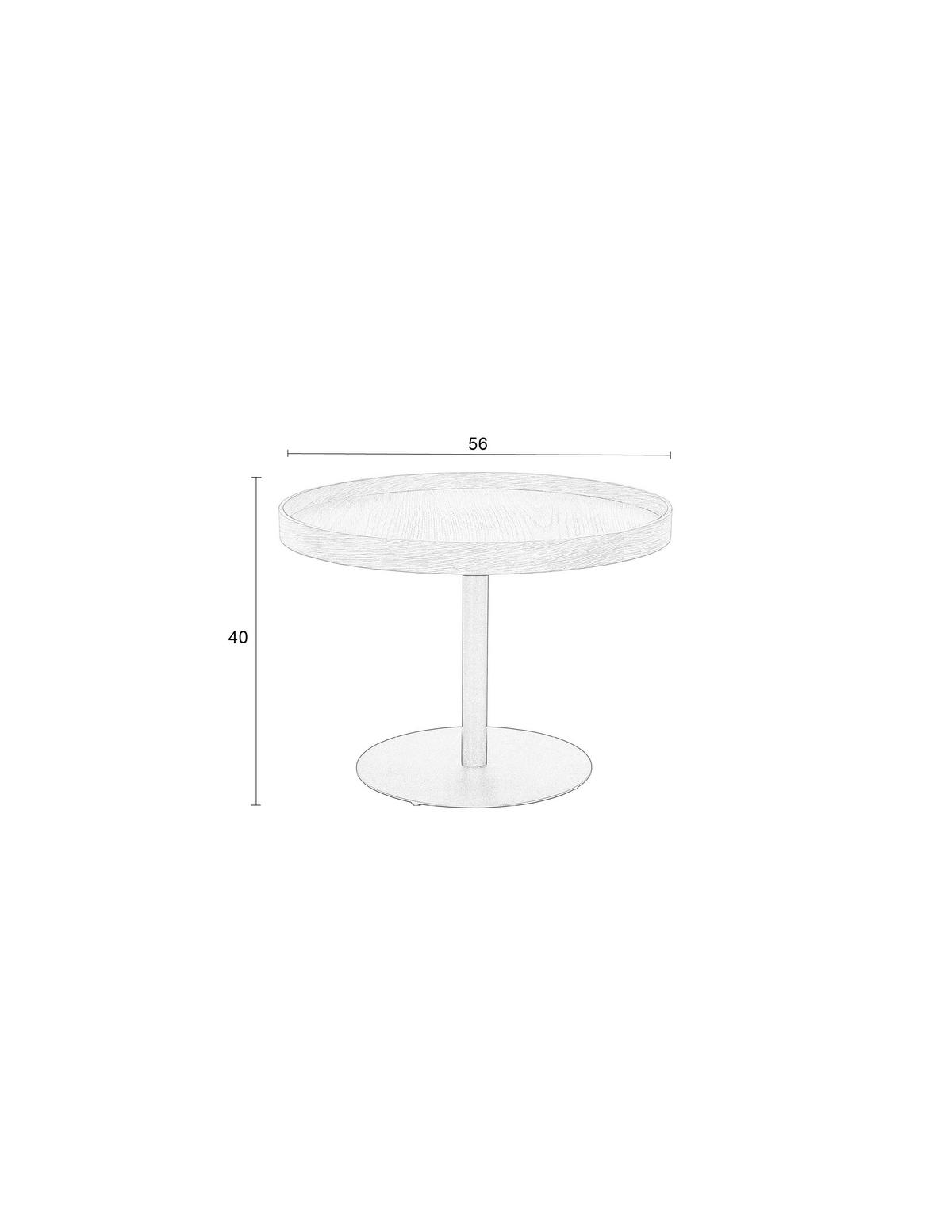 BEISTELLTISCH Yuri - Braun - 56/56/40 cm - Braun, Holz (56/56/40cm)