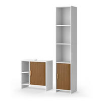 BADMÖBEL-SET Norea, Eiche/Weiß, 2-teilig - Eichefarben/Weiß, Holzwerkstoff (60/60/30cm) - Vicco