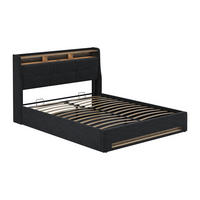 ČALOUNĚNÁ POSTEL Christin Antracit/dub - antracitová, kompozitní dřevo - VitaliSpa