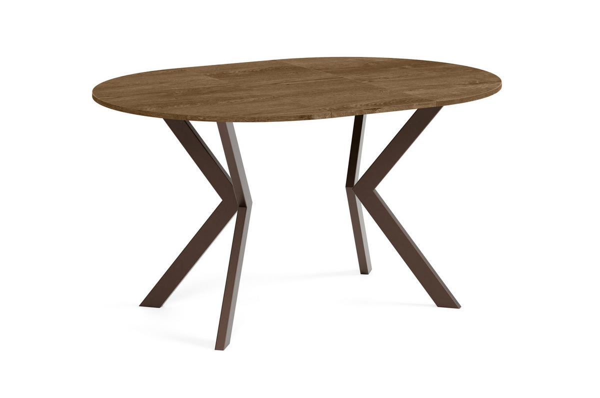 ESSTISCH EVO - Wildeiche/Braun, Holzwerkstoff/Metall (100/100/76cm) - Meblini