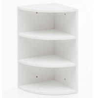 ECKREGAL NIDDA MDF Runder Front Modern, Weiß 30x30x60 cm - Weiß, Holz (30/60/30cm) - KADIMA DESIGN