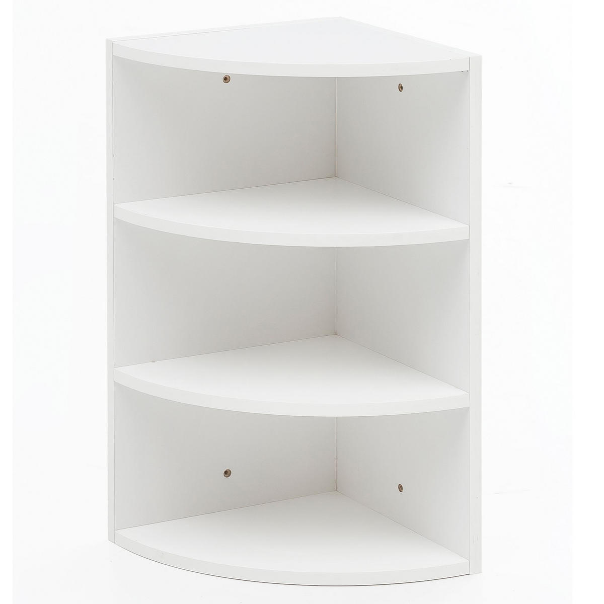ECKREGAL NIDDA MDF Runder Front Modern, Weiß 30x30x60 cm - Weiß, Holz (30/60/30cm) - KADIMA DESIGN