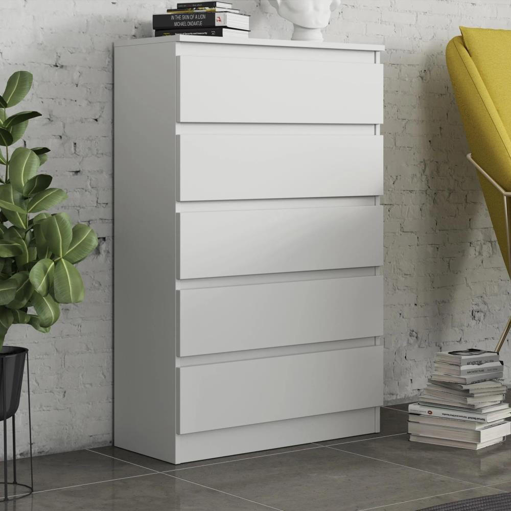 KOMMODE Aura I 70/33/112 weiß - Weiß, Holzwerkstoff (70/112/33cm) - Beautysofa