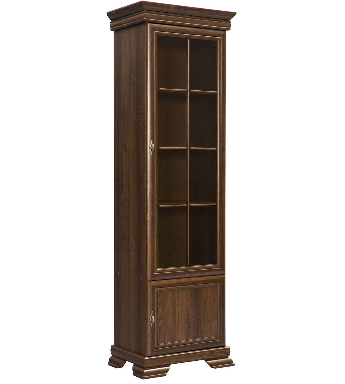 VITRINENSCHRANK Kora Samoa King 58 / 40 / 193cm - Braun, Holz/Holzwerkstoff (58/193/40cm) - Feldmann-Wohnen