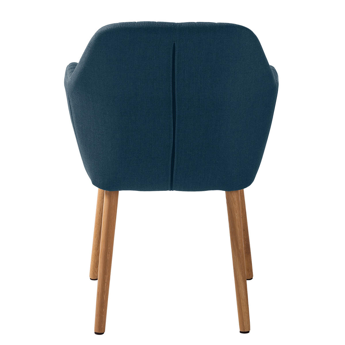 ARMLEHNENSTUHL - Textil / Massivholz - Blau/Eichefarben, Eichenholz/Holz (57/83/61cm) - home24