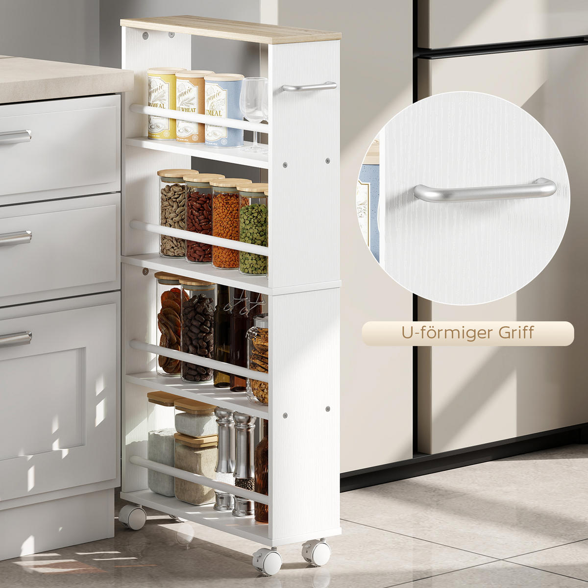 MEHRZWECKSCHRANK Naturfarben 15.0/45.0/91.0 cm - Naturfarben, Holzwerkstoff (45/91/15cm)