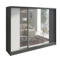 SCHWEBETÜRENSCHRANK 200 CM VIDA Farbe: Graphit, Weiß, Graphit - Graphitfarben/Weiß, Holzwerkstoff (200/215/60cm) - A&J MöbelLand