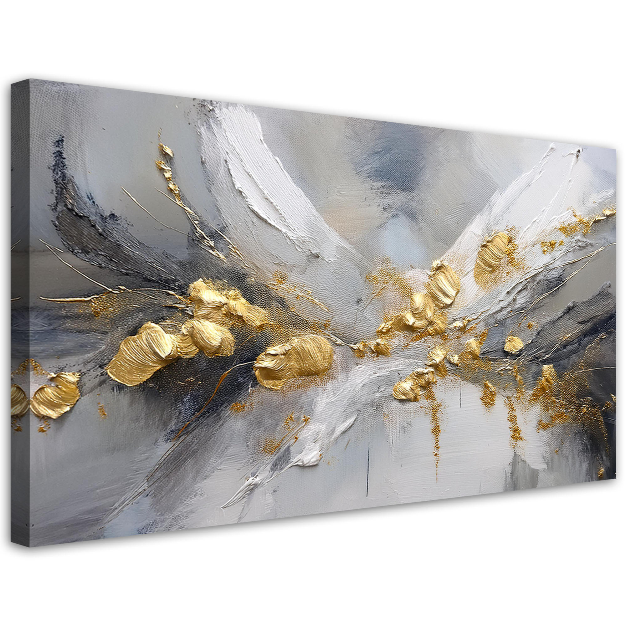 LEINWANDBILD Gold-Glamour-Abstraktion 120x60cm - Goldfarben, Textil (120/60cm) - Feeby