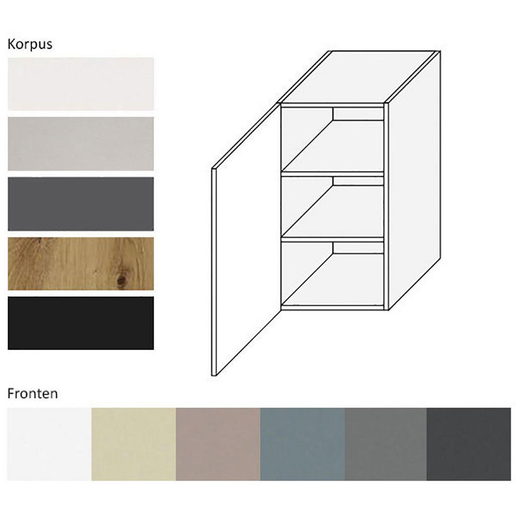 Thumbnail - Feldmann-Wohnen Küchenhängeschrank, Weiß, Eiche Artisan, Metall, 2 Fächer, Rechteckig, 40x72x32.5 cm, Küchen, Küchenmöbe...