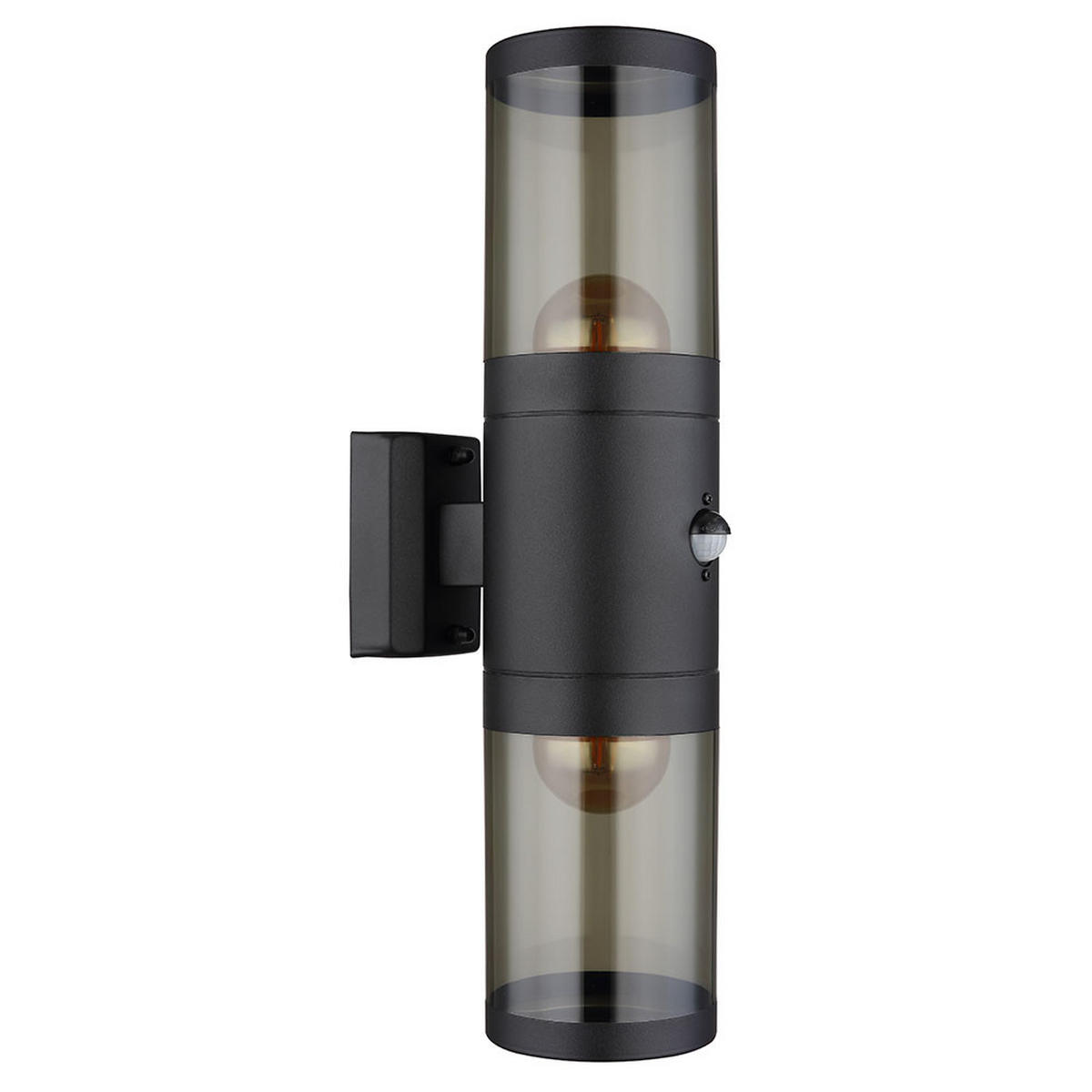 LED AUSSENWANDLEUCHTE Edelstahl Schwarz - Schwarz, Metall (10.2/42/10.2cm) - Globo Lighting