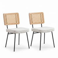 STÜHLE 2er-Set Esszimmerstuhl,Massivholz,Chenille,Beige - Beige, Textil (47/82/58cm) - LVHOM