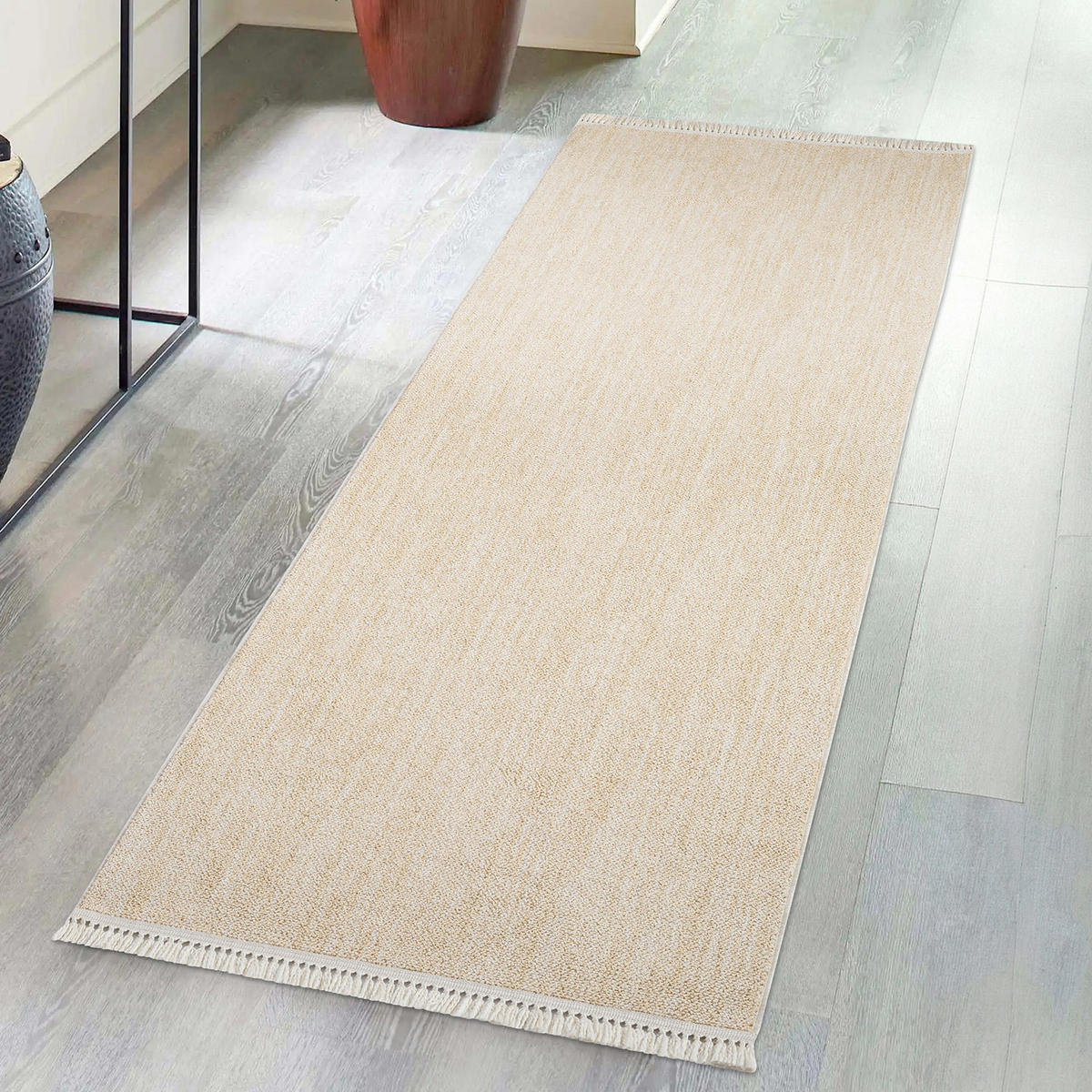 KURZFLOR-TEPPICH Clasico 0052 Gelb 80x300 cm - Gelb, Textil (80/300cm) - carpet city