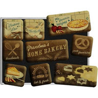 MAGNETSET 9-teilig Home Bakery - Multicolor, Metall (9/7/2cm) - Nostalgic-Art