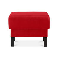 SITZHOCKER ESPECTO auf hohen Holzbeinen, rot - Rot/Schwarz, Textil (58/47/56cm) - KONSIMO®