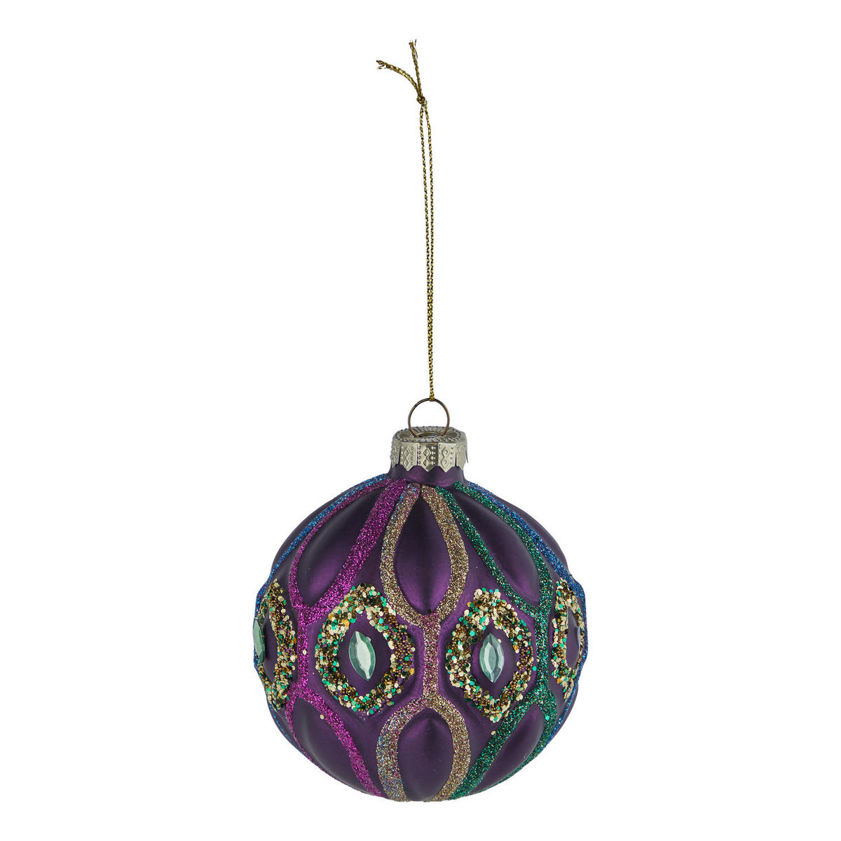 CHRISTBAUMKUGEL Jolly & Bright Ø8cm - Violett, Glas (8/8/8cm) - Butlers