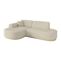ECKSOFA Ottomane Links MARI-L1-v1 - 243x171x83 cm Beige Bouclé - Beige, Holzwerkstoff/Textil (243/171cm) - ALTDECOR