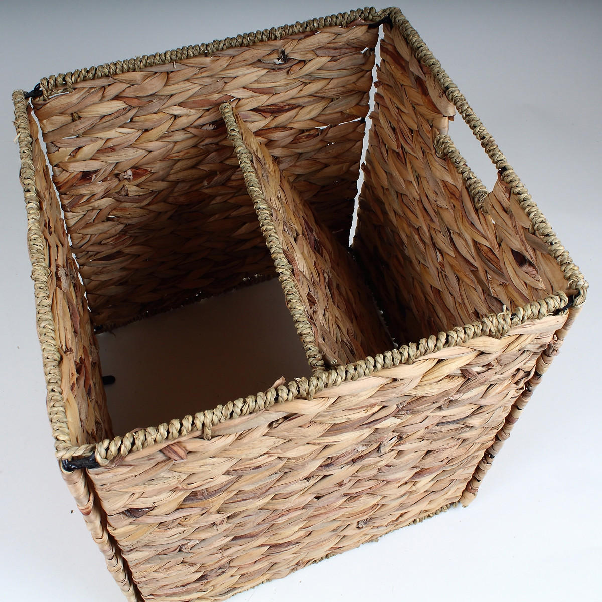 AUFBEWAHRUNGSWÜRFEL aus Wasserhyazinthen - B32x L32x H32/33cm - Apfelbaumfarben, Naturmaterialien (32/32/32cm) - Calicosy