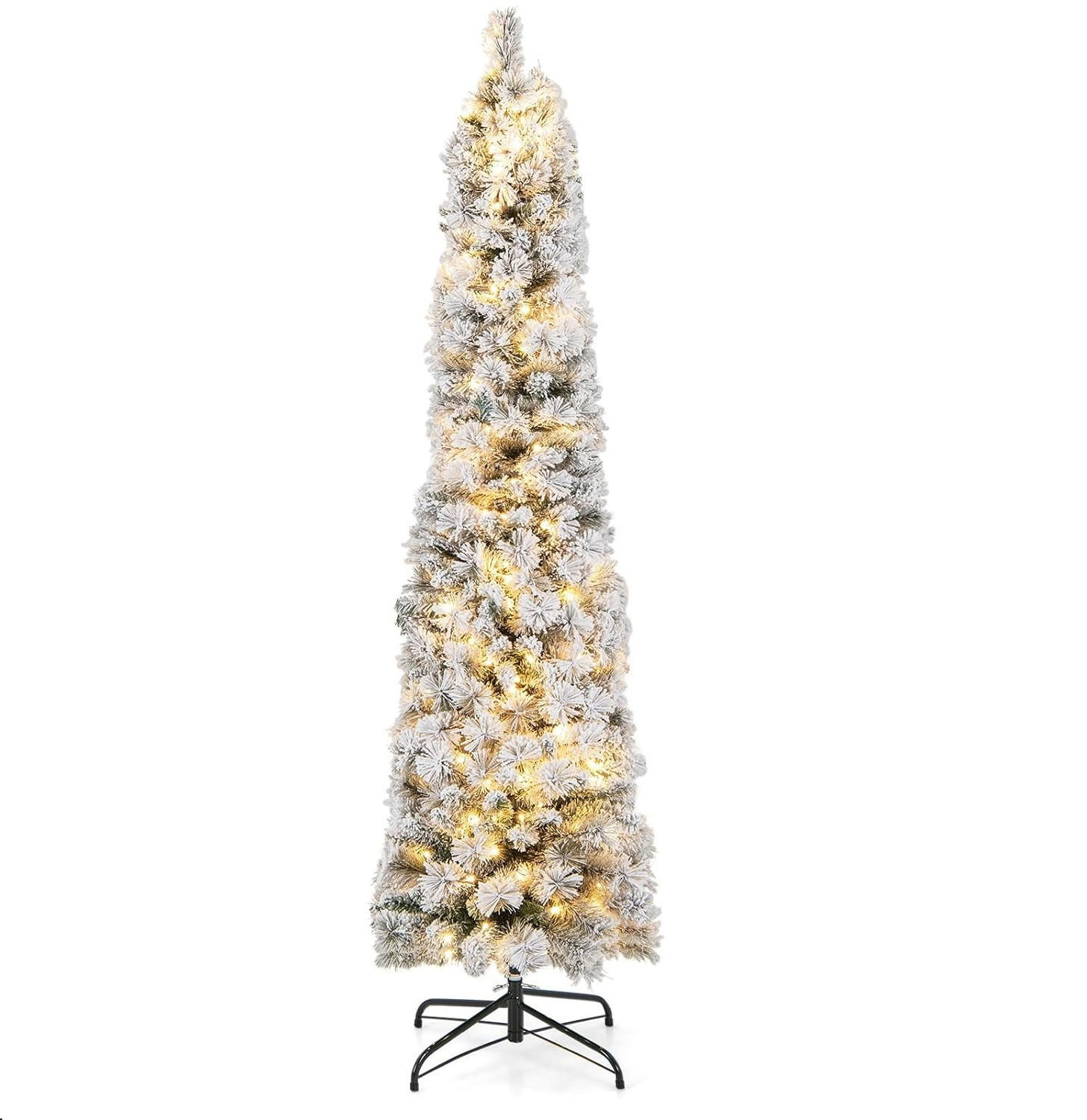 WEIHNACHTSBAUM Weiß - Weiß, Kunststoff (180cm) - COSTWAY
