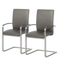 FREISCHWINGER - Edelstahlfarben/Grau, Leder/Metall (51/98/58cm) - home24
