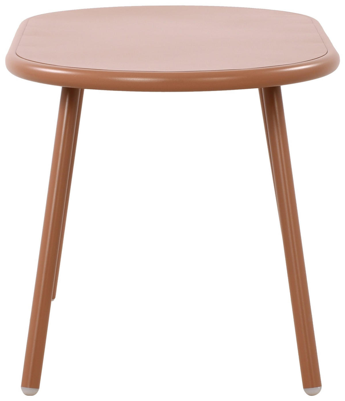 COUCHTISCH oval 80/45/45 cm Kunststoff terracotta - Terracotta, Kunststoff/Metall (45/80/45cm) - CLP