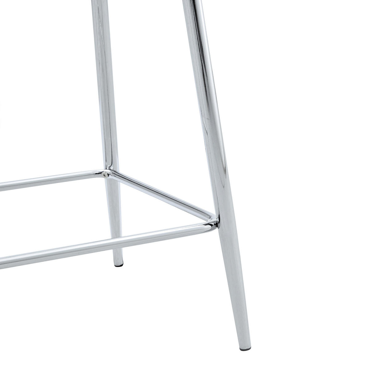 BARHOCKER Silber 4er-Set mit Acryl-Sitzschale und Fußstütze - Silberfarben, Kunststoff (51/102/45cm) - PANGIVO