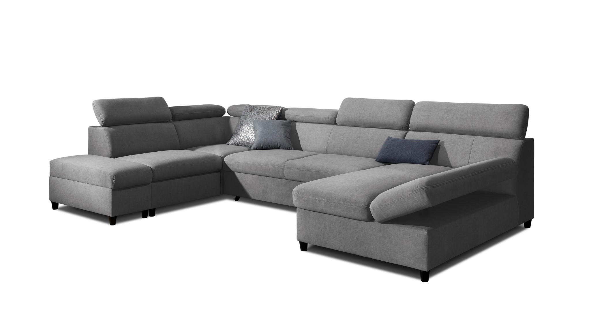 WOHNLANDSCHAFT Schlafsofa Anton - Grau, Holzwerkstoff/Textil (342/96/205cm) - Fun Möbel