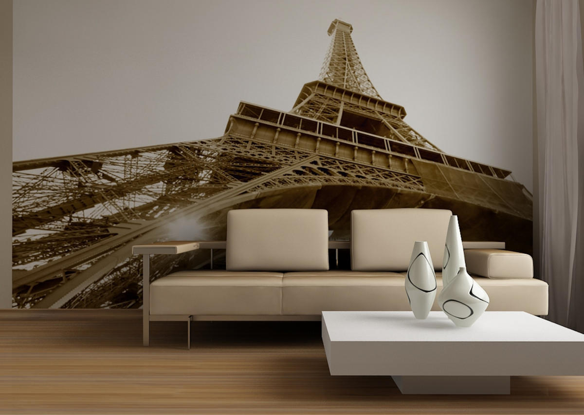 FOTOTAPETE Eiffelturm 375 x 270 cm - Beige, Papier (375/270cm) - Sanders & Sanders